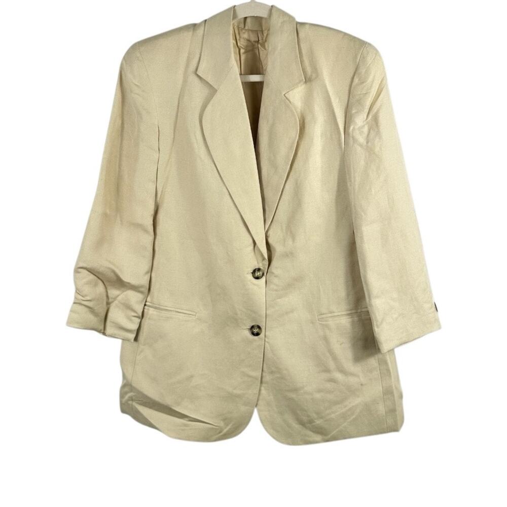Beige/Pale Yellow Blazer Size 12 Regular